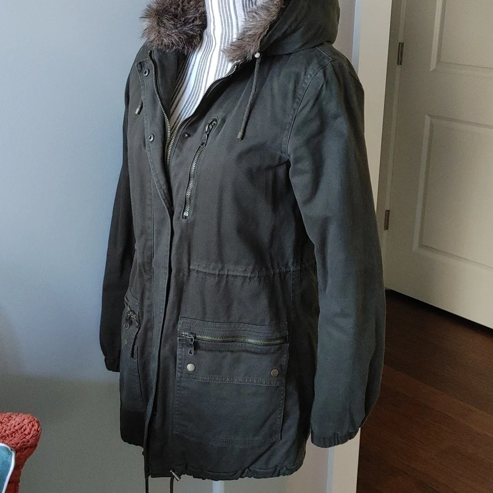 Banana Republic Faux Fur Utility Coatp - Picture 4 of 8